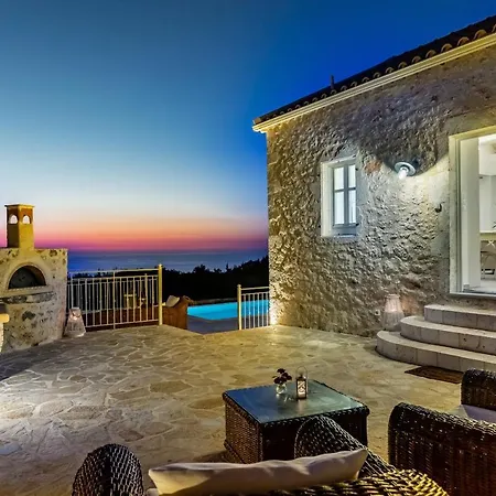 Fiscardo Luxury Stone Alex ,with Sunset View!