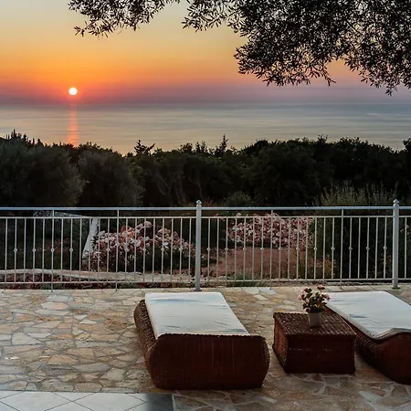 빌라 Fiscardo Luxury Stone Alex ,with Sunset View! *