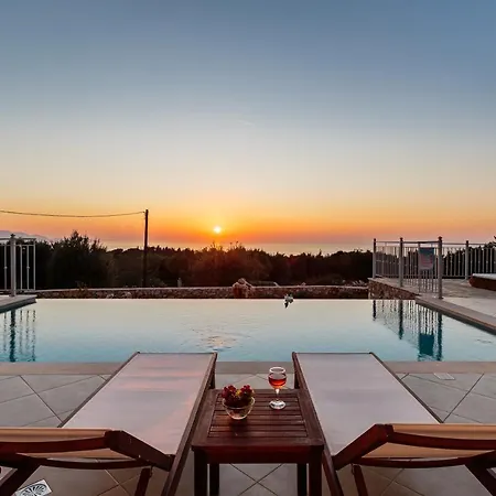 וילה Fiscardo Luxury Stone Alex ,with Sunset View! *